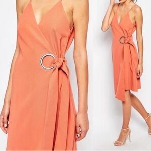 On The Line Wrap Dress C/MEO Collective - Burnt Orange Sienna - Small